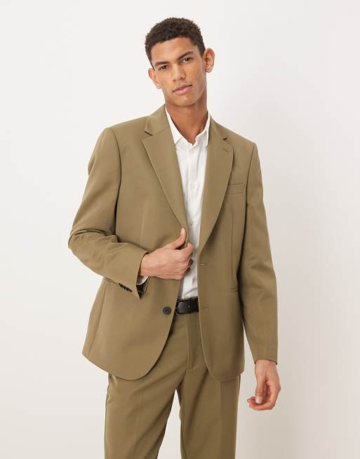 ASOS DESIGN – Oliwkowozielony garnitur o dopasowanym kroju, 3 z 3