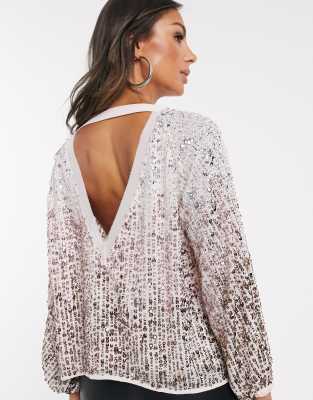 glitter batwing top