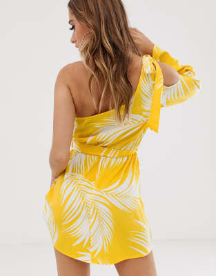 one shoulder dress cover up