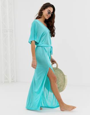 one shoulder maxi dress beach