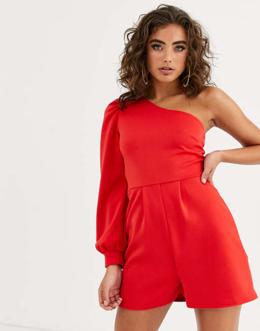 Asos store red playsuit