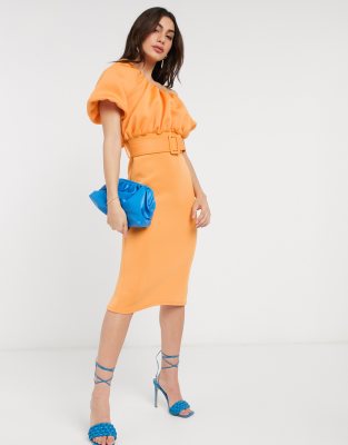 asos apricot dress