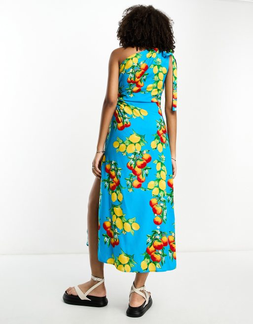 Fruit print cheap maxi dress