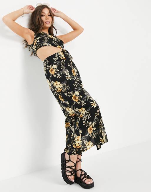 Asos tropical print dress hotsell