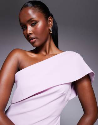 Asos Design One Shoulder Fold-over Maxi Dress