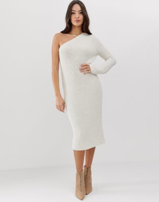 one sleeve knit dress