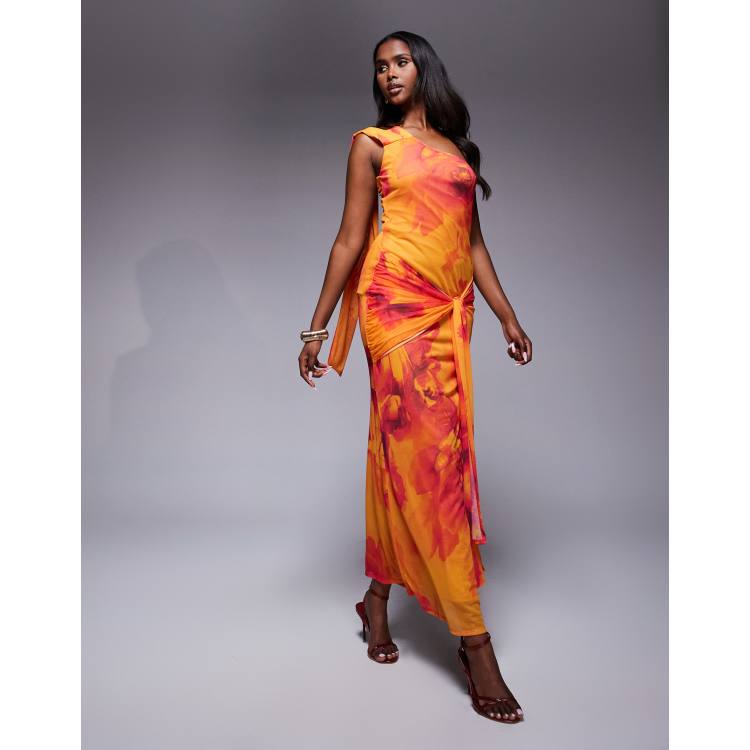 mustard yellow long dress MUSTARD LONG DRESS WITH A BELT AND SIDE POCKETS – Le Obsession Boutique