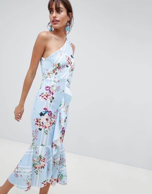 Asos one shop shoulder floral dress