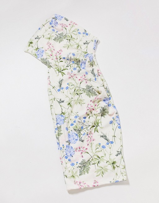 ASOS DESIGN one shoulder midi dress in floral print