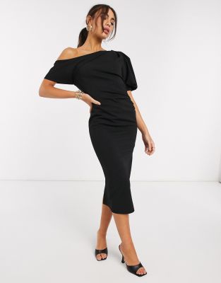 asos design one shoulder dress