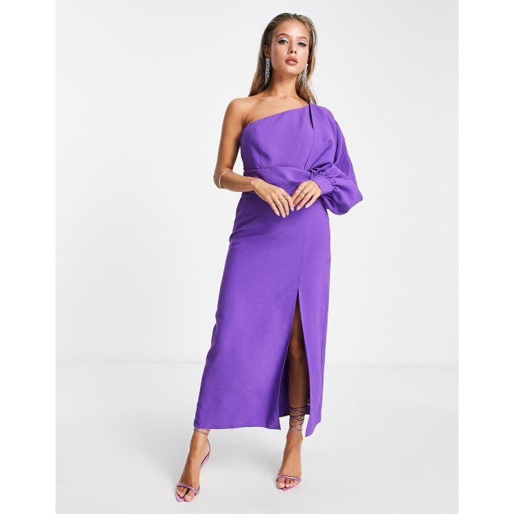 Mauve one shop shoulder dress