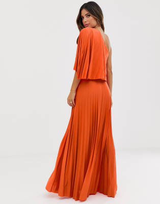 asos design pleated crop top maxi dress