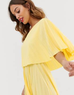 asos design one shoulder pleated crop top maxi dress