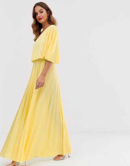 Asos design one shoulder pleated crop top maxi clearance dress