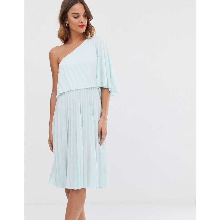 Asos design pleated crop top sale midi dress