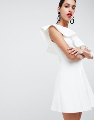 asos white dress with flowers