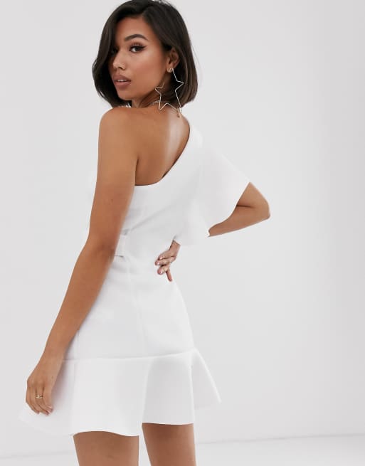 Asos design one shoulder pephem midi bodycon outlet dress