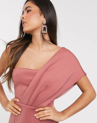 asos scuba dress one shoulder