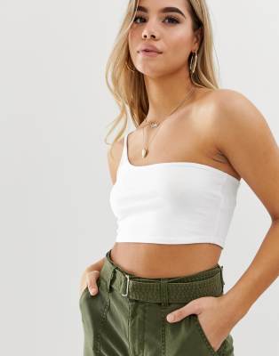 One shoulder shop spaghetti strap top