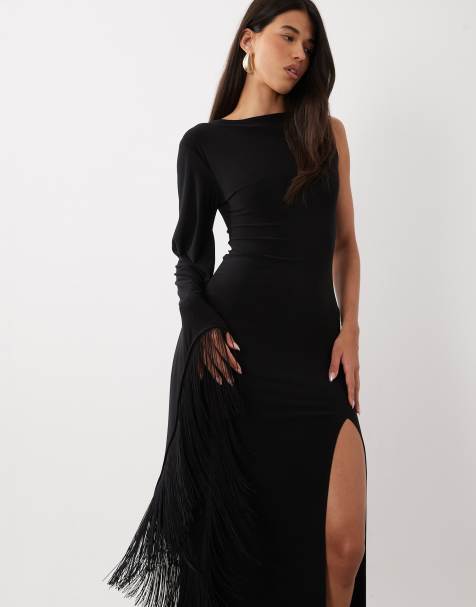 Black Long Sleeve Dresses | Black Long Sleeve Midis
