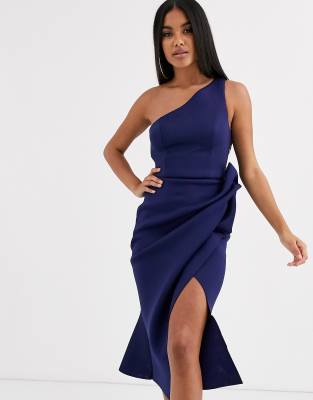 midi dress one shoulder