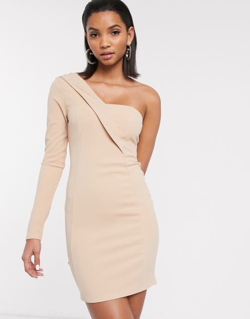 ASOS DESIGN one shoulder tux mini dress