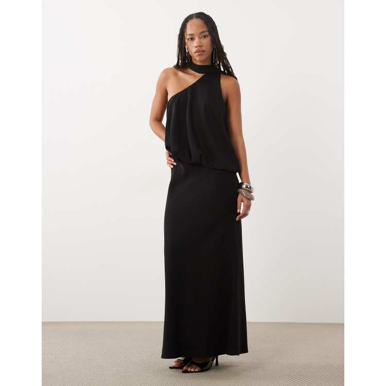 blue and white cutout dress Maxi – Rolling Rack Boutique AU | UK Size:14/16 Cowhide Furniture tiered ruffle skirt and Strapless Sheath Midi Dress