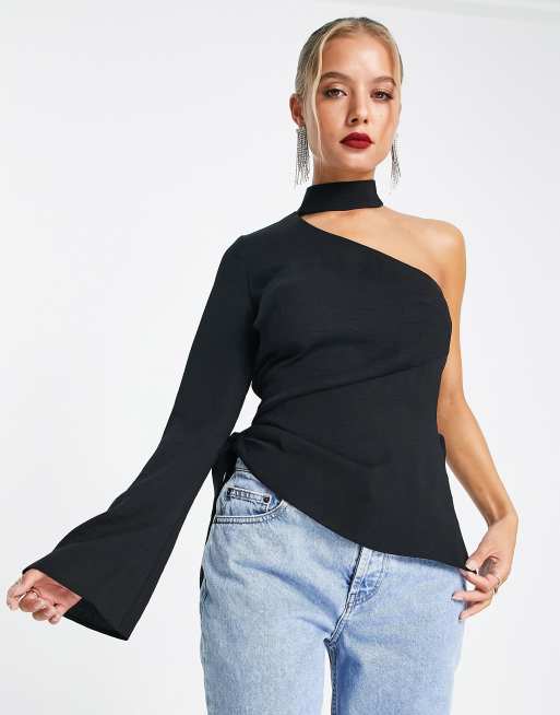 Asos one shoulder online top