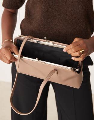 Asos Design One Strap Frame Shoulder Bag In Red