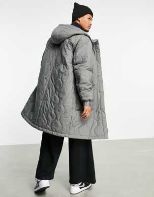 asos quilted parka