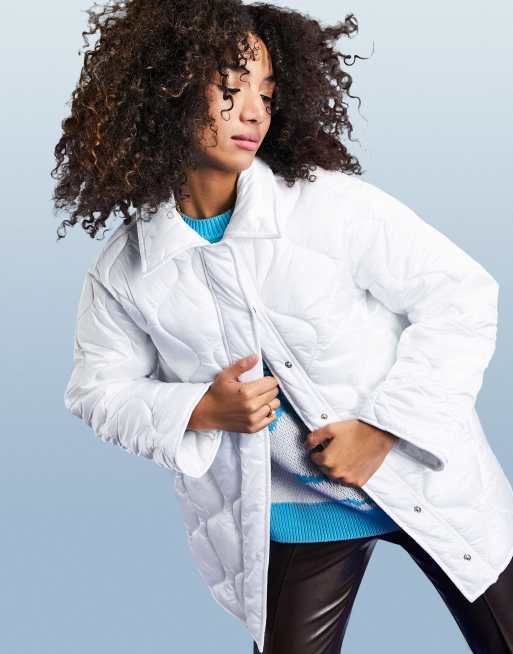 White puffer jacket sales asos