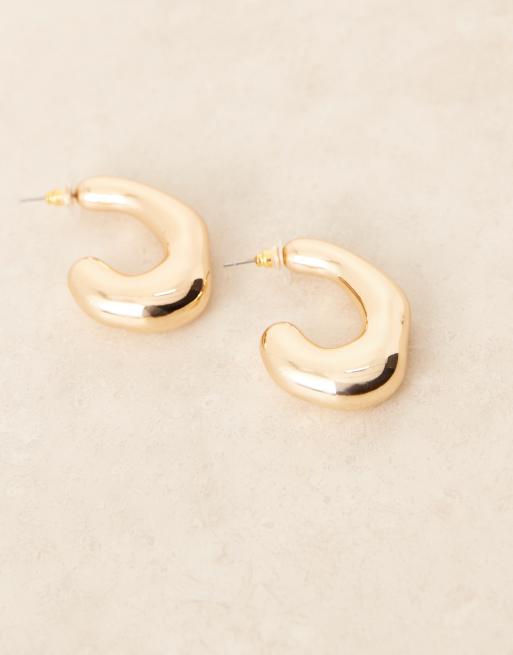 ASOS DESIGN - Oorbellen met chunky bubble-ontwerp in goudkleur, 3 van 3