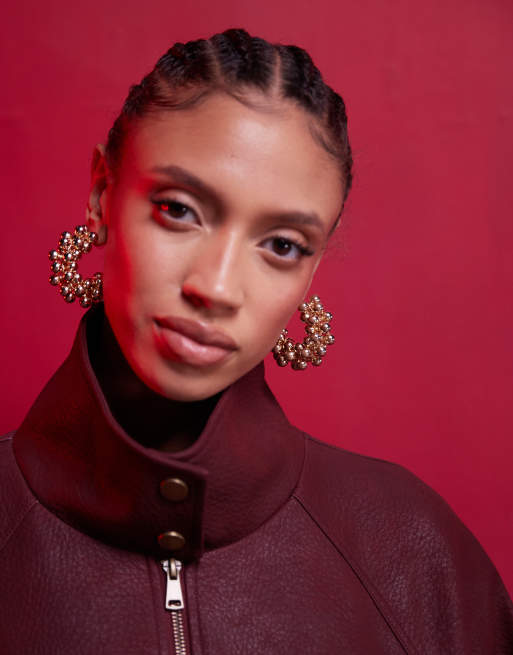ASOS DESIGN - Oorbellen met meerdere bolletjes in goudkleur, 4 van 4