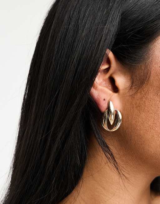 ASOS DESIGN - Oorbellen met mini deurklopper-ontwerp in goudkleur