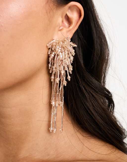 ASOS DESIGN - Oorbellen met waterval-ontwerp in goudkleur