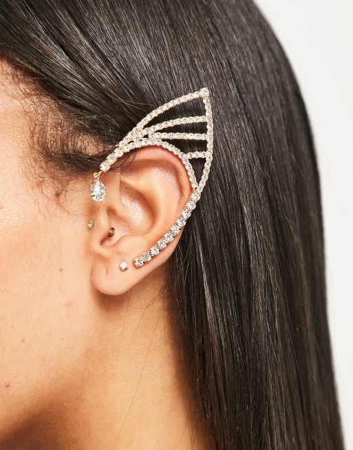 ASOS DESIGN - Oorcuff met elf design in goudkleur