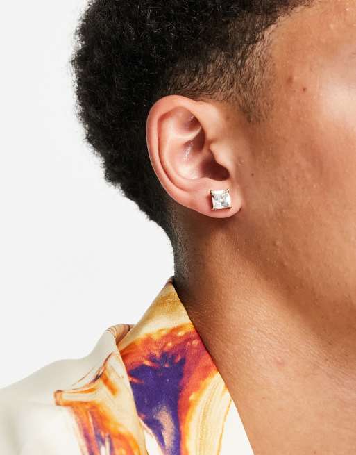 ASOS DESIGN - Oorknopjes met kristallen in goudkleur
