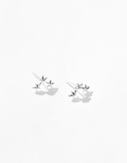 ASOS DESIGN - Oorknopjes van sterling zilver met sterretjes, 4 van 4