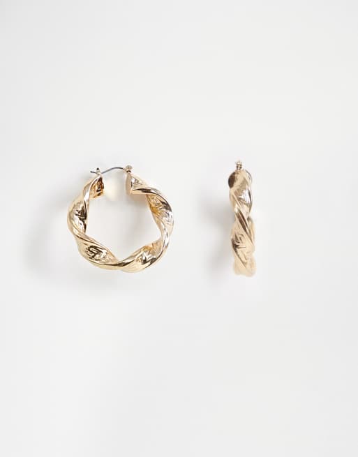 ASOS DESIGN - Oorringen met grof gedraaid ontwerp in goud