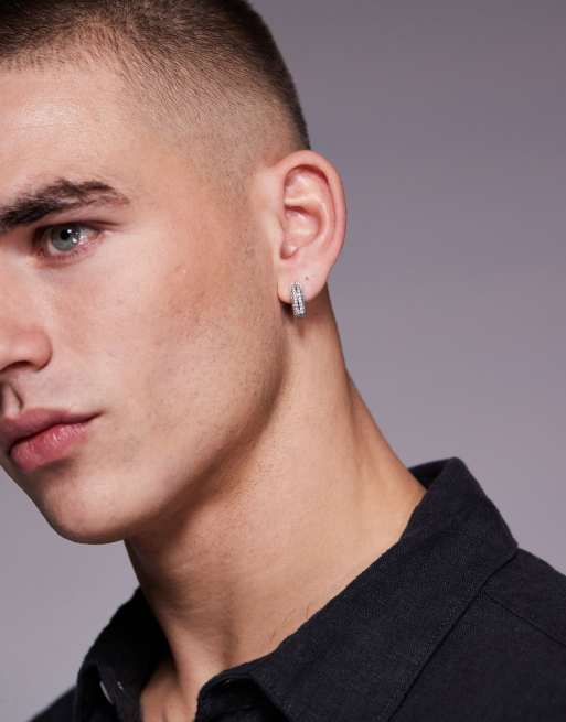 ASOS DESIGN - Oorringen met kristallen in zilverkleur