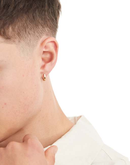 ASOS DESIGN - Oorringen van waterbestendig roestvrij staal in goudkleur, 2 van 4