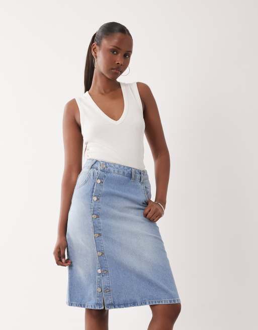 ASOS DESIGN – Ołówkowa spódnica jeansowa z niskim stanem, 2 z 5