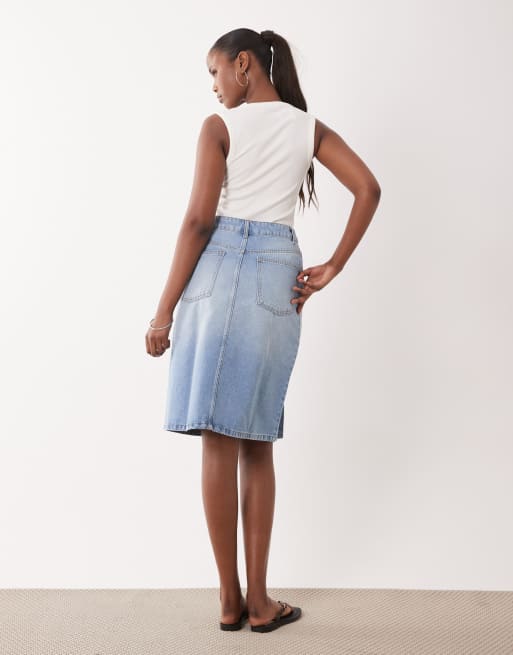 ASOS DESIGN – Ołówkowa spódnica jeansowa z niskim stanem, 4 z 5