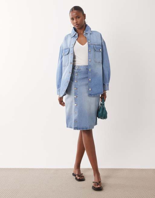 ASOS DESIGN – Ołówkowa spódnica jeansowa z niskim stanem, 5 z 5