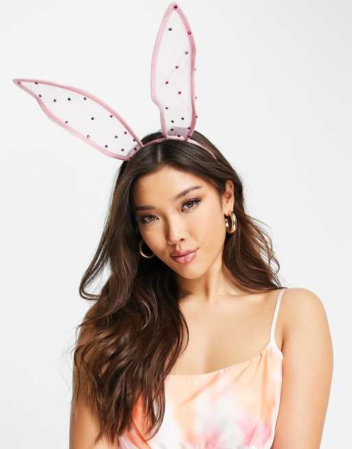 ASOS DESIGN – Opaska na głowę z króliczymi uszami z kryształkami