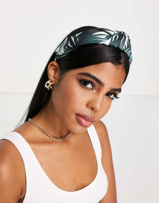 ASOS DESIGN – Opaska na głowę z węzłem w tropikalny wzór, 3 z 4
