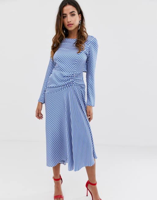 ASOS DESIGN open back maxi dress in stripe