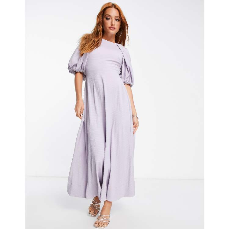 Dressing Up Lilac One Shoulder Maxi Dress With Open Back Detail