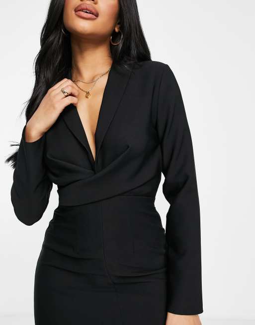 Black tuxedo mini clearance dress