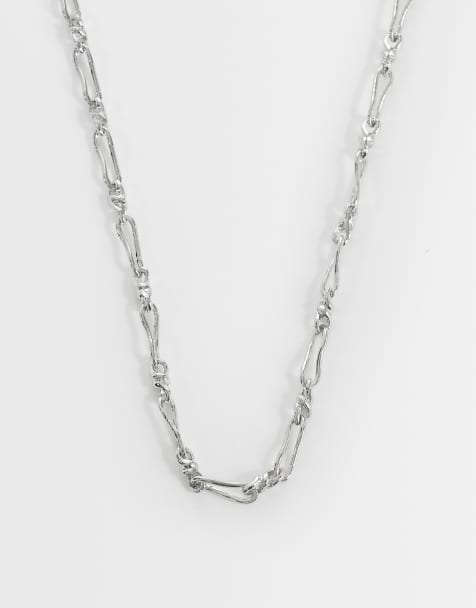 ASOS DESIGN - Open gedraaide schakelketting in zilver - view 1